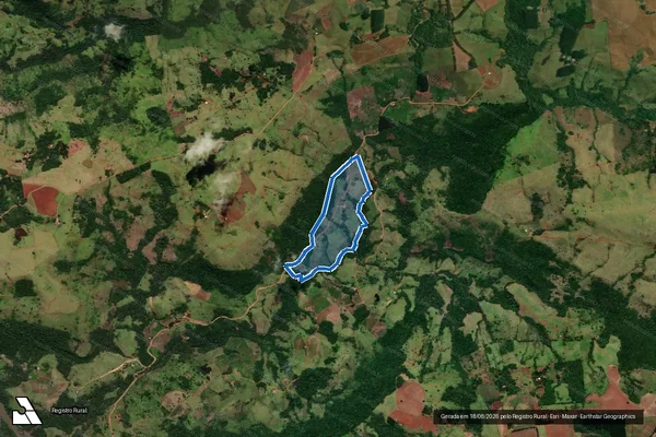 Imagem de satélite de P. A. ILHA DAS FLORES em Cândido de Abreu - PR