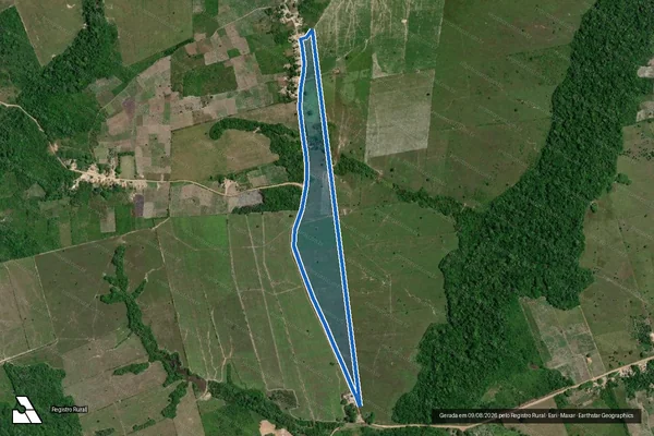 Imagem de satélite de FAZENDA JARANA - PARCELA 03 em São Francisco do Pará - PA