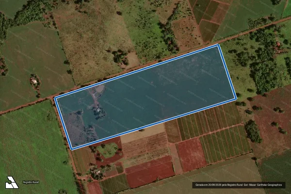 Imagem de satélite de P.A. SÃO PEDRO - Lote 117 em Sidrolândia - MS