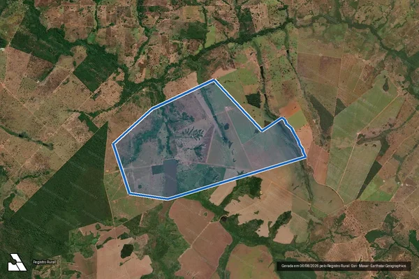 Imagem de satélite de FAZENDA CACHOEIRA OU SANTO ANTÔNIO - Parte 1 em Mundo Novo - GO