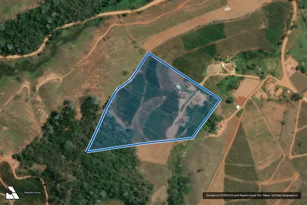 Imagem de satélite de Sítio São Lourenço, Capivara da Fumaça - Gleba A em São Miguel do Anta - MG
