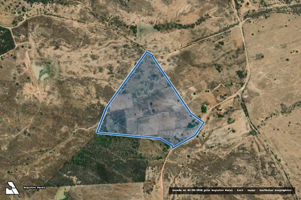 Imagem de satélite de SÍTIO PONTO DA SERRA ? LOTE 3413 - Parte 1 em Tabuleiro do Norte - CE