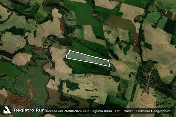 Imagem de satélite de Lote Rural n.º 16-E da Gleba n.º 10 - Colônia "A" Cascavel - Lote Rural n.º 16-E da Gleba n.º 10 - Colônia "A" Cascavel em Braganey - PR