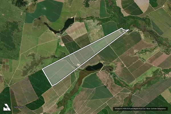 Imagem de satélite de FAZENDA SÃO SEBASTIÃO - MATRICULA 9166 ? PARTE A em Montanha - ES