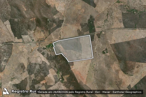 Imagem de satélite de FAZENDA TOME - GLEBA 2 em Tanhaçu - BA