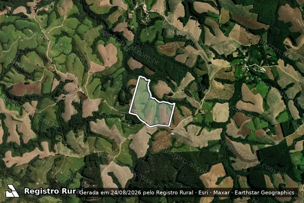 Imagem de satélite de Fazenda Santo Antonio II - Parte 1 em Reserva - PR