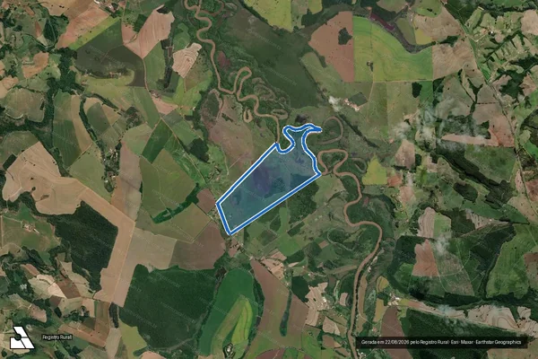 Imagem de satélite de SITIO SANTO ANDRÉ - Fz: Agrolim em Santana do Itararé - PR