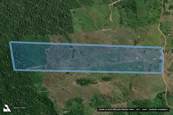 Imagem de satélite de SÍTIO SÃO JOÃO II ? GLEBA CUPARI - Parte 1 em Rurópolis - PA