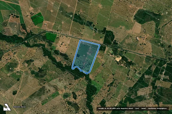 Imagem de satélite de Sitio Santa Cruz - _ em Cáceres - MT
