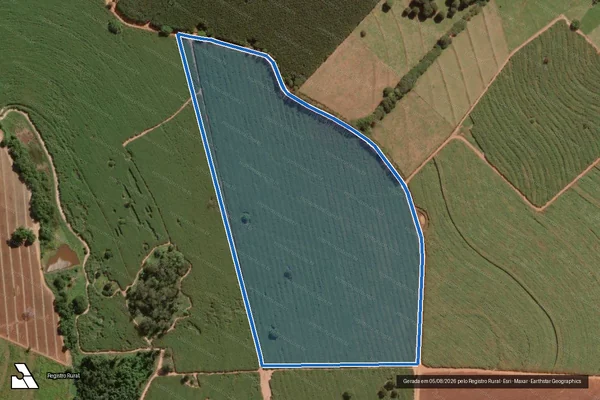 Imagem de satélite de Fazenda São Manoel - Matrícula nº 103.164 em Cedral - SP
