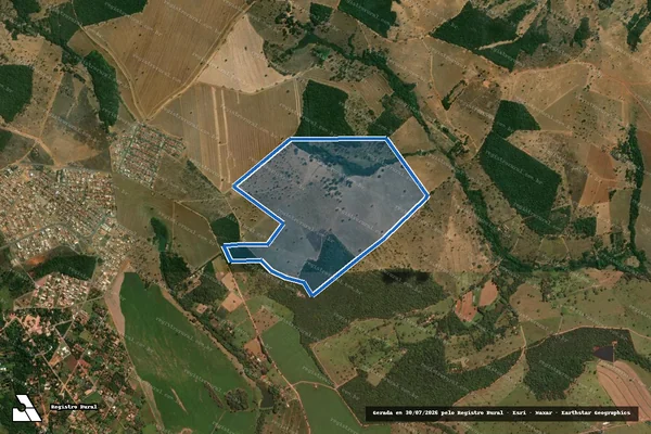 Imagem de satélite de Fazenda Bonito de Cima - Gleba 3 em Hidrolândia - GO