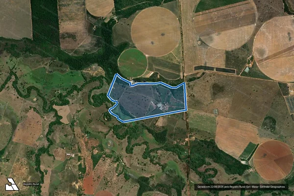 Imagem de satélite de Fazenda Gameleira, Lugares Cariocão e Carioquinha - Parte 2 em Lagoa Grande - MG