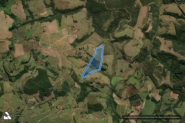 Imagem de satélite de Fazenda Triangulo - Área remanescente em Tambaú - SP
