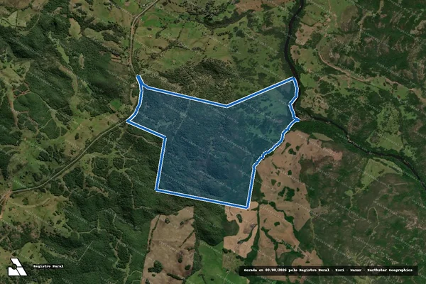 Imagem de satélite de Fazenda Santa Rita de Cássia II - Parte 1 em Lavras do Sul - RS