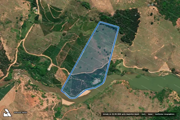 Imagem de satélite de SÍTIO POUSO ALTO - Única em Laranja da Terra - ES