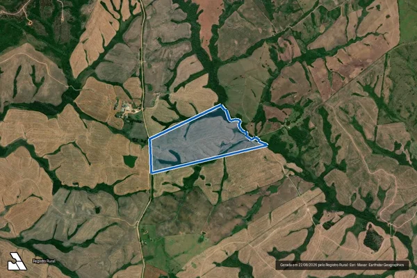 Imagem de satélite de AGROPECUÁRIA JAEGER - Matrícula 14763 em Jaguarão - RS