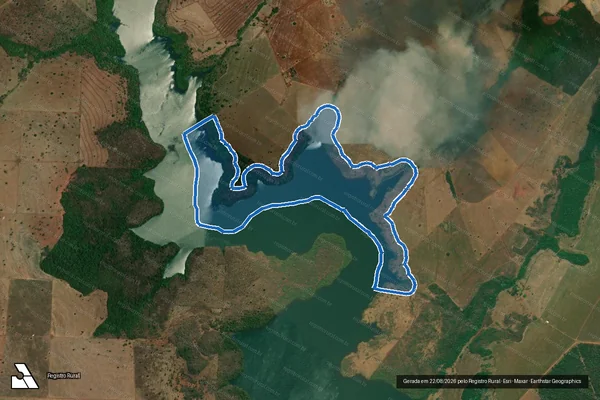 Imagem de satélite de FAZENDA RONDINHA, DENOMINADA ABELHA - DESAPROPRIADA em São Simão - GO
