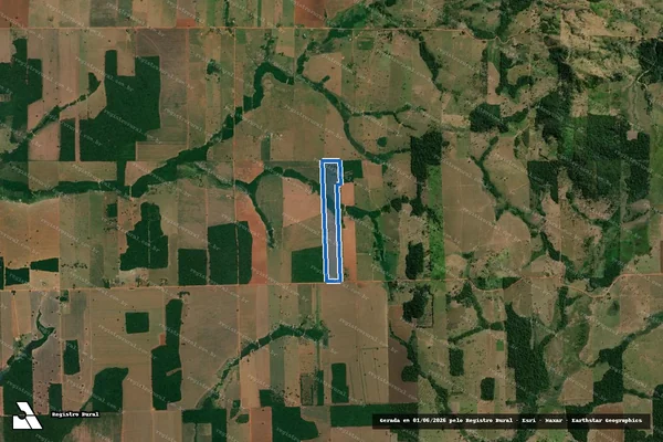 Imagem de satélite de Lote Rural n° 51/RA, Gleba 37, Projeto Integrado de Colonização Paulo de Assis Ribeiro - Parcela 1 em Cabixi - RO