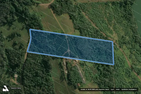 Imagem de satélite de PARTE LOTE RURAL 79 E 97 - Gleba 01 em Itá - SC