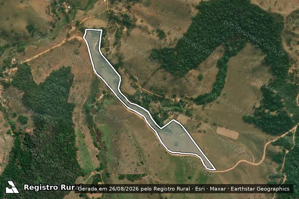 Imagem de satélite de Fazenda Córrego Grande - Parte 1 em Braúnas - MG