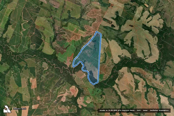 Imagem de satélite de Fazenda Jardim - Parcela 1 em Santópolis do Aguapeí - SP