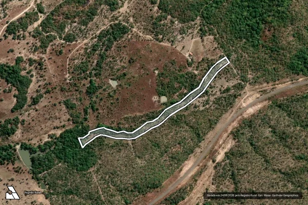 Imagem de satélite de P.A. ALÍRIO CORREIA - APP DA RESERVA LEGAL I - Parte 1 em Crixás - GO