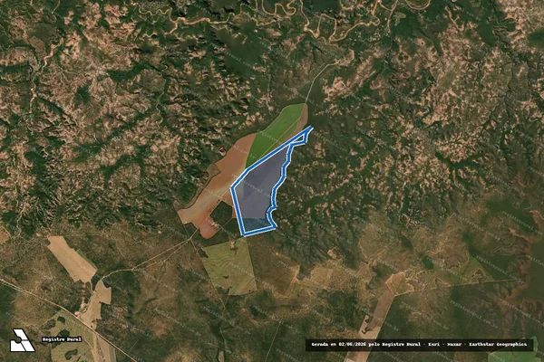 Imagem de satélite de FAZENDA SERRA DAS ARARAS - Parte 1 em Chapada Gaúcha - MG