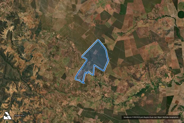 Imagem de satélite de Fazenda Caracol  - Parte 01 em São João da Ponte - MG