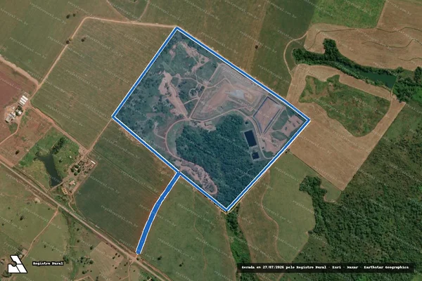 Imagem de satélite de Parte da Fazenda Larissa - Unidade de Tratamento de Resíduos Sólidos - Unidade de Tratamento de Resíduos Sólidos em Rio Branco - AC