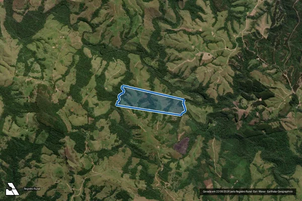 Imagem de satélite de Fazenda Ubazinho - Parte 1 em Cândido de Abreu - PR