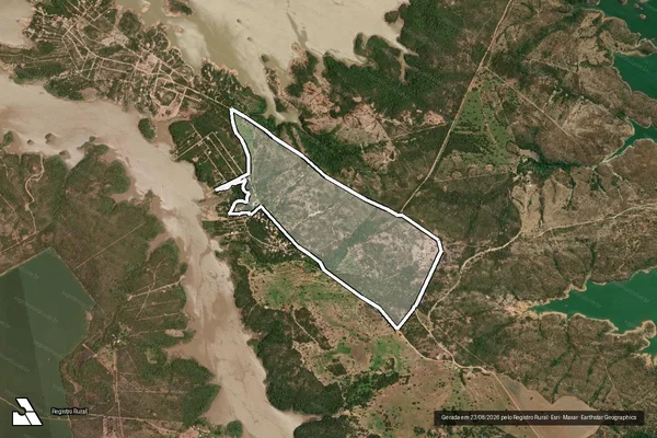 Imagem de satélite de FAZENDA TERRA BRANCA - GLEBA 01 E 02 - Gleba 02 em Santa Rita do Novo Destino - GO