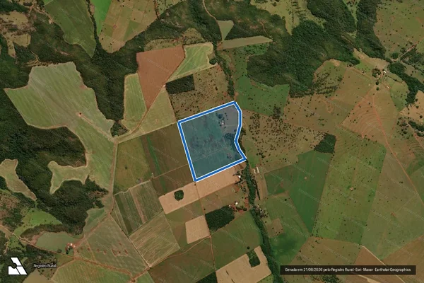 Imagem de satélite de FAZENDA BETANIA - Parte 2 em Bandeirantes - MS