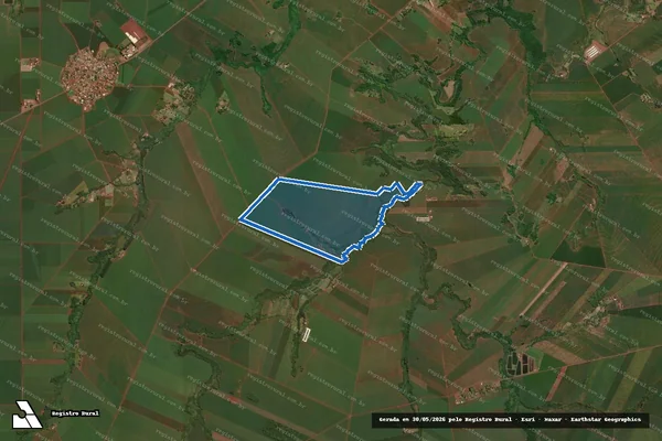 Imagem de satélite de Imóvel de Terras Rural nºs 165, 165-A, 166, 166-A, 166-B, 167, 168, 169, 170, 171, 172, 173, 173/1, situados na Gleba Encantado - Parte 2 em Assis Chateaubriand - PR