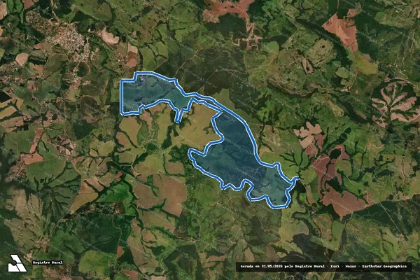 Imagem de satélite de FAZENDA BORBOLETA - Gleba  FAZENDA BORBOLETA 3 em Rio Branco do Ivaí - PR