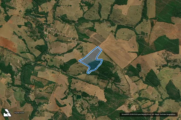 Imagem de satélite de FAZENDA SANTO ANTONIO DO RIO DO PEIXE LUGAR ROSÁRIO - 001 em Santa Cruz de Goiás - GO