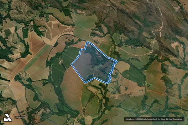 Imagem de satélite de FAZENDA OLHOS D ÁGUA - Gleba 1 em Delfinópolis - MG