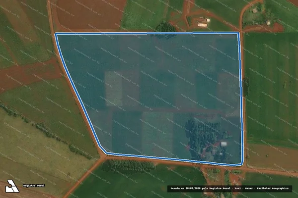 Imagem de satélite de Assentamento Conquista da Luta II - Lote 42 A em Itacurubi - RS