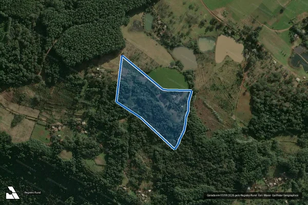 Imagem de satélite de Terras Rurais ? Usucapião - Parte Mat. 70.491 - Gleba 01 em Chapecó - SC