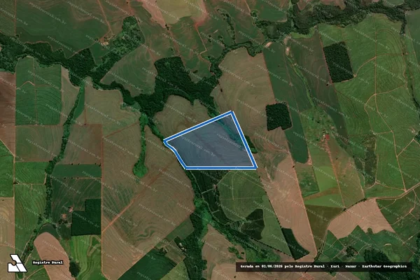 Imagem de satélite de FAZENDA GETULINA - Única em Floraí - PR