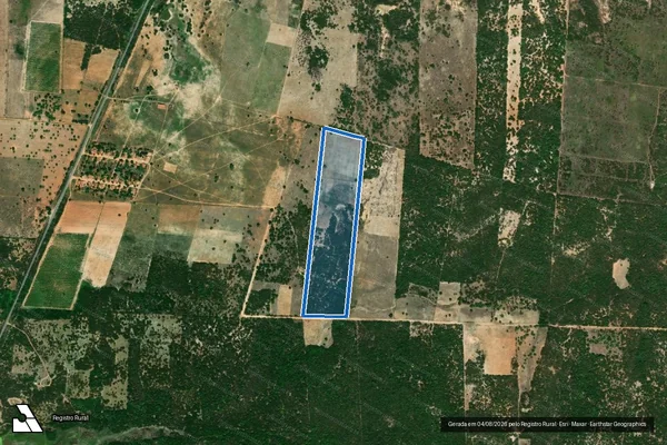 Imagem de satélite de PROJETO DE ASSENTAMENTO 8 DE MARÇO ? LOTE 15 - Parte 1 em Caraúbas - RN