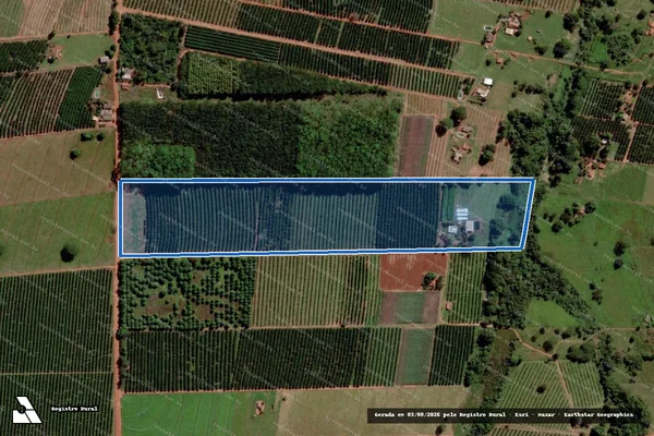 Imagem de satélite de SITIO SANTO ANTONIO - Matrícula 209 em Aspásia - SP