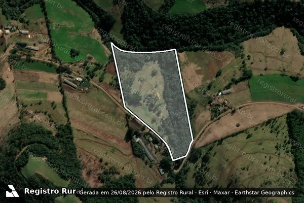Imagem de satélite de FAZENDA SANTO ANTÔNIO - FAZENDA SANTO ANTÔNIO - GLEBA B em Ponte Serrada - SC