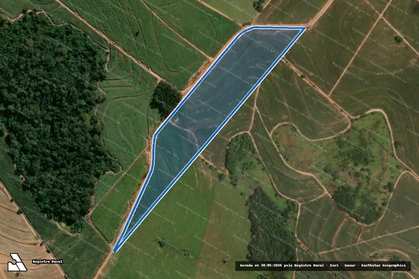 Imagem de satélite de FAZENDA RECANTO DO SOL Matr. 3.142 - Gleba B em Gabriel Monteiro - SP