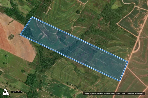 Imagem de satélite de SÍTIO PINHEIRO / MATR. 5.663 - PARTE 1 em Santópolis do Aguapeí - SP