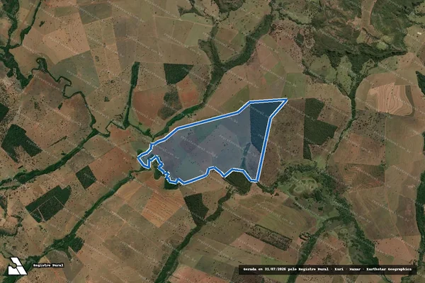 Imagem de satélite de FAZENDA ALEGRES  CAVA FUNDA em Quirinópolis - GO