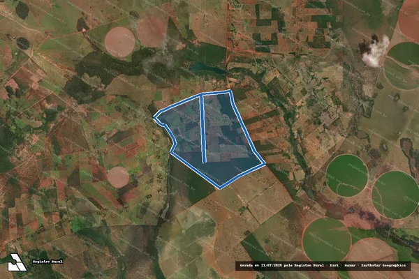 Imagem de satélite de P. A. BREJINHO em Unaí - MG