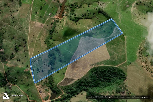 Imagem de satélite de FAZENDA SANTO ANTONIO - PARCELA 10 em Itamaraju - BA