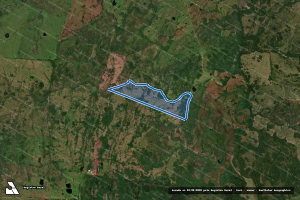 Imagem de satélite de Fazenda P. R. Fonseca - Parcela 1 em Pedras Altas - RS