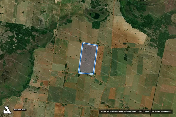 Imagem de satélite de Reassentamento Populacional Rural Santo Antônio - B14 em Caiuá - SP