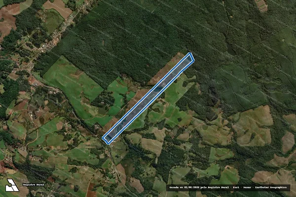 Imagem de satélite de Parte do Lote Rural 35 da Gleba Derrubada - Matrícula 2.647 em Ponte Serrada - SC